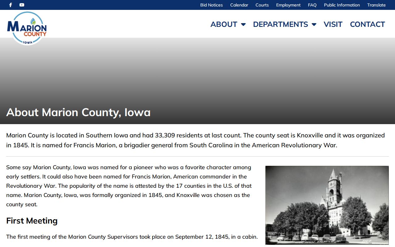 Historic Marion County courthouse criminal records building