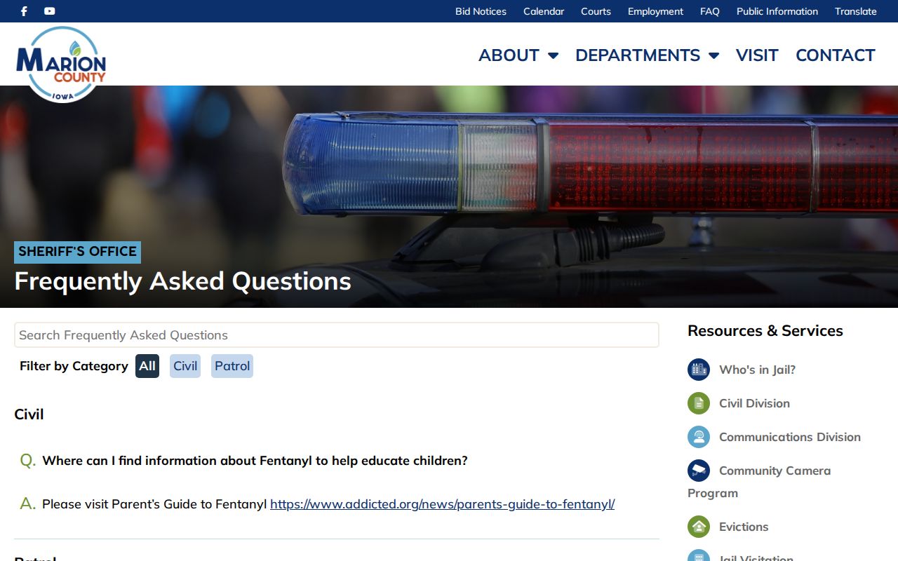 Marion County sheriff criminal record request guidance