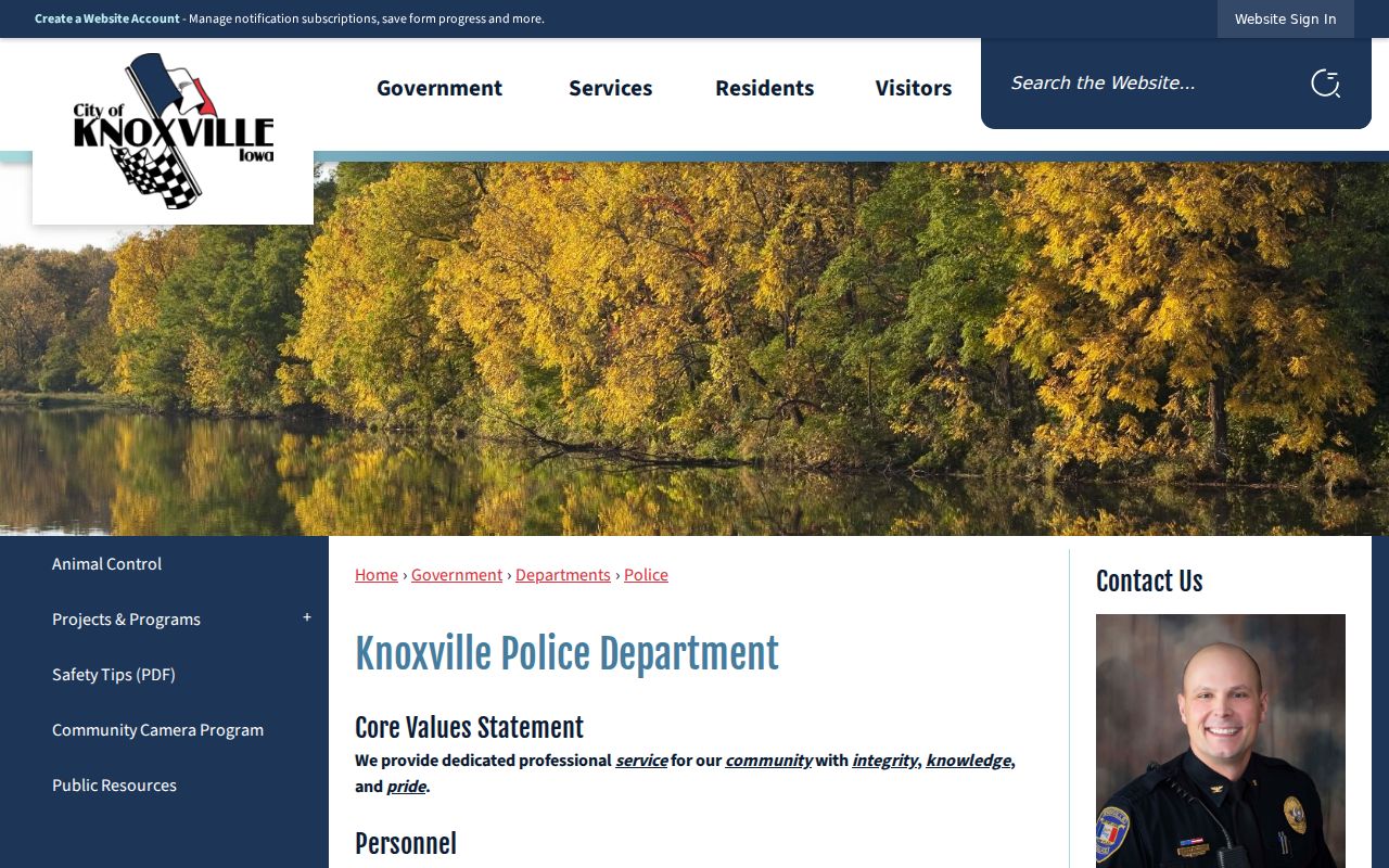 Knoxville Police Department source for local criminal history records