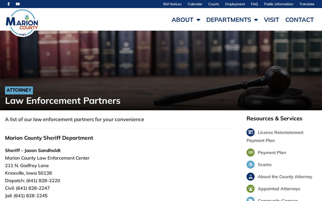 Pleasantville criminal history and arrest contacts in Marion County law enforcement partners
